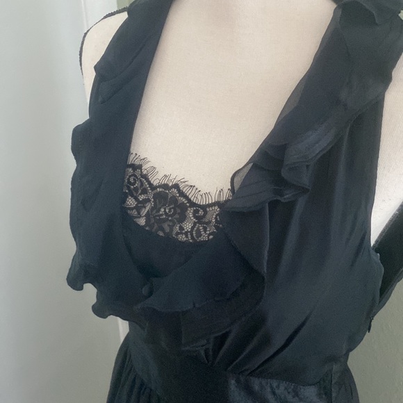 White House Black Market Black Lace Ruffle Dress - Picture 11 of 14